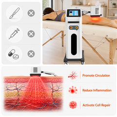 ZJZK 90W Unattended 650nm 808nm 905nm 980nm High Intensity Class 4 Laser Therapy for Various Pain Inflammation Tissue Repair Independently Control