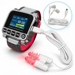 650nm Cold Laser Therapy Watch | Wrist‑Nasal‑Ear Photobiomodulation Device