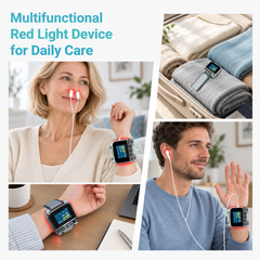 650nm Cold Laser Therapy Watch | Wrist‑Nasal‑Ear Photobiomodulation Device