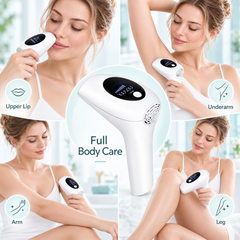 At-Home IPL Laser Hair Removal Device | 900,000 Flashes, 8 Power Levels, Whole-Body Hair Remover for Men & Women