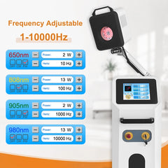 ZJZK 90W Unattended 650nm 808nm 905nm 980nm High Intensity Class 4 Laser Therapy for Various Pain Inflammation Tissue Repair Independently Control